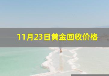 11月23日黄金回收价格