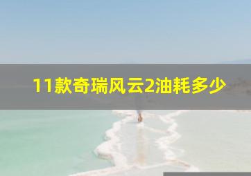 11款奇瑞风云2油耗多少