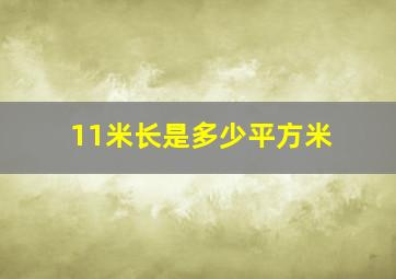 11米长是多少平方米