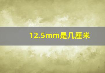 12.5mm是几厘米