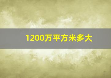 1200万平方米多大