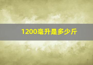 1200毫升是多少斤