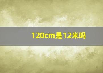 120cm是12米吗