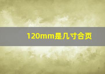 120mm是几寸合页