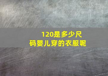 120是多少尺码婴儿穿的衣服呢