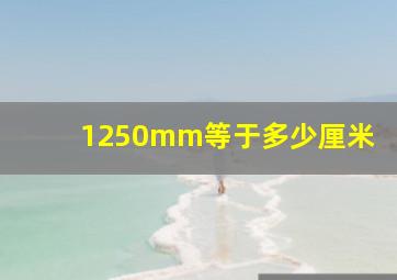 1250mm等于多少厘米