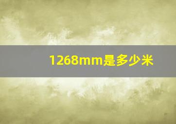 1268mm是多少米