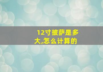 12寸披萨是多大,怎么计算的