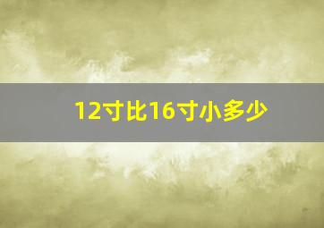 12寸比16寸小多少