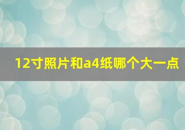 12寸照片和a4纸哪个大一点