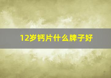 12岁钙片什么牌子好