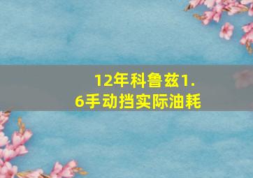 12年科鲁兹1.6手动挡实际油耗