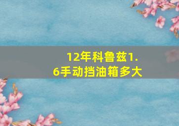 12年科鲁兹1.6手动挡油箱多大