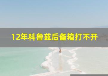 12年科鲁兹后备箱打不开