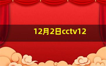 12月2日cctv12