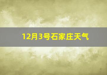 12月3号石家庄天气