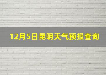 12月5日昆明天气预报查询