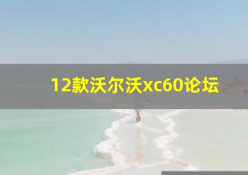 12款沃尔沃xc60论坛