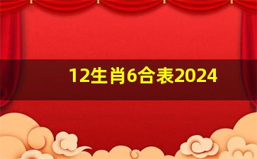 12生肖6合表2024