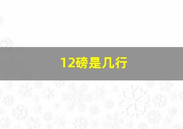 12磅是几行