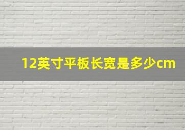 12英寸平板长宽是多少cm