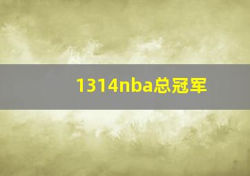 1314nba总冠军