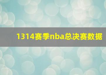 1314赛季nba总决赛数据