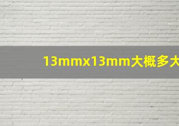 13mmx13mm大概多大