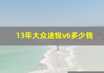 13年大众途锐v6多少钱