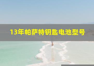 13年帕萨特钥匙电池型号