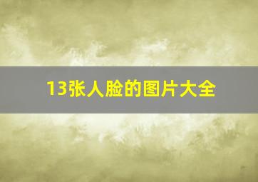 13张人脸的图片大全