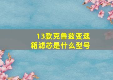 13款克鲁兹变速箱滤芯是什么型号