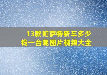 13款帕萨特新车多少钱一台呢图片视频大全