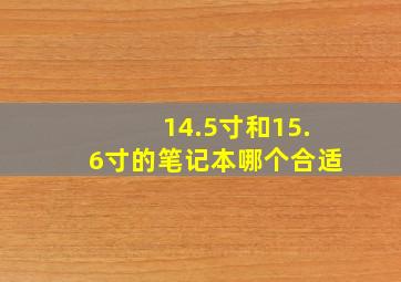 14.5寸和15.6寸的笔记本哪个合适