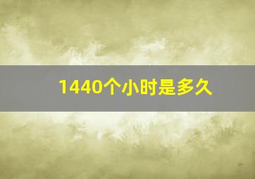 1440个小时是多久