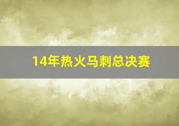 14年热火马刺总决赛