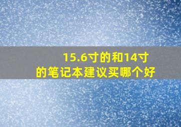 15.6寸的和14寸的笔记本建议买哪个好