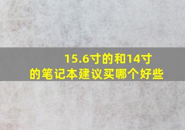 15.6寸的和14寸的笔记本建议买哪个好些