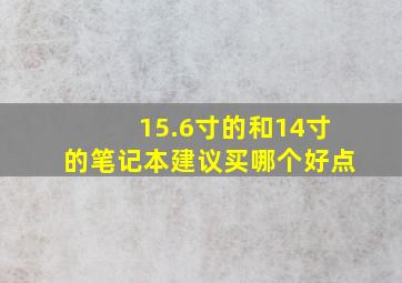 15.6寸的和14寸的笔记本建议买哪个好点