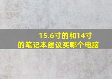 15.6寸的和14寸的笔记本建议买哪个电脑