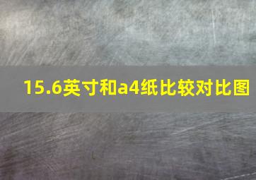 15.6英寸和a4纸比较对比图