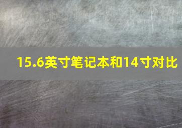 15.6英寸笔记本和14寸对比