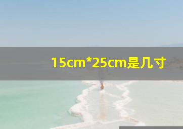 15cm*25cm是几寸