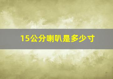 15公分喇叭是多少寸