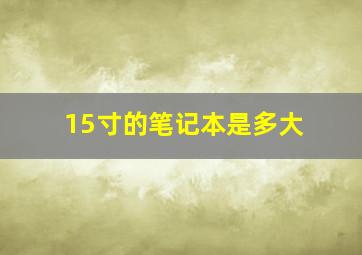 15寸的笔记本是多大