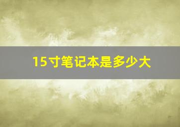 15寸笔记本是多少大