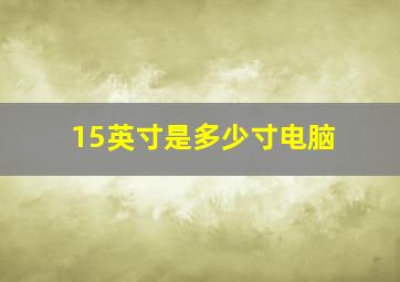 15英寸是多少寸电脑