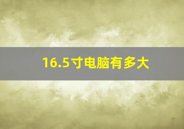 16.5寸电脑有多大