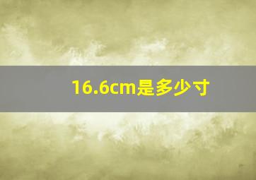 16.6cm是多少寸