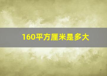 160平方厘米是多大